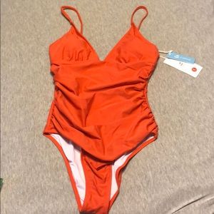 Cupshe bathing suit, orange. NWT